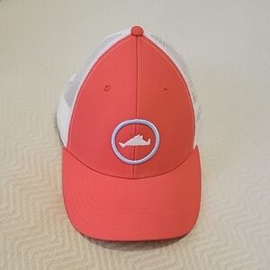 Vinyard Vines Orange White Martha's Vinyard Baseball Hat